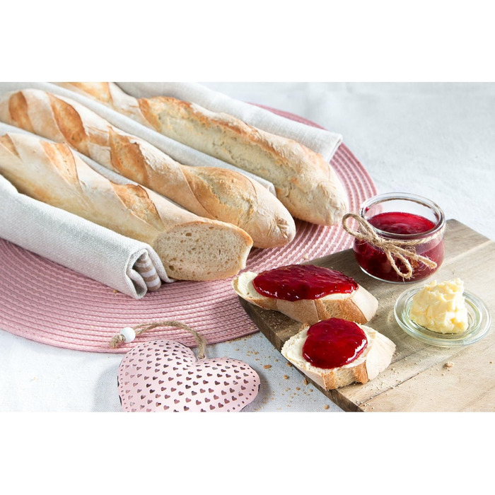 Baker's Sheet - Baguette Baking Sheet - 37 x 24 cm - for 3 Baguettes, H 2.5 cm - High-quality Non-Stick Coating