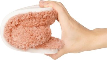 Домашні тапочки Dokela для жінок з меморі-піною, м'які, з штучним хутром, відкриті, легкі, з антиковзким покриттям, для дому, теплі, зручні, відкриті, рожеві (37/38 EU)