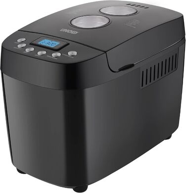 Unold 68525 BACKMEISTER Big Black: хлібопечка для 1.5 кг, 15 програм, без глютену, таймер, підігрів, LCD дисплей