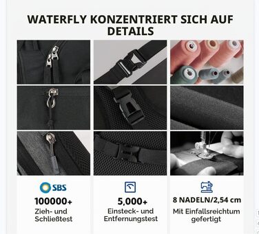 Сумка-месенджер WATERFLY через плече, маленька сумка-слінг для чоловіків та жінок (чорний камуфляж)