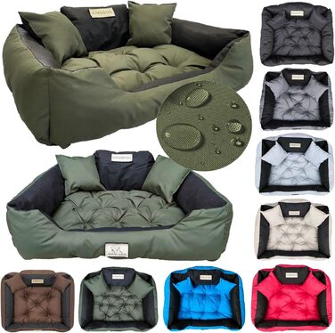 Ортопедичне ліжко для собак King Dog, зелене, M (75 x 65 см), водонепроникне, з силіконовою начинкою