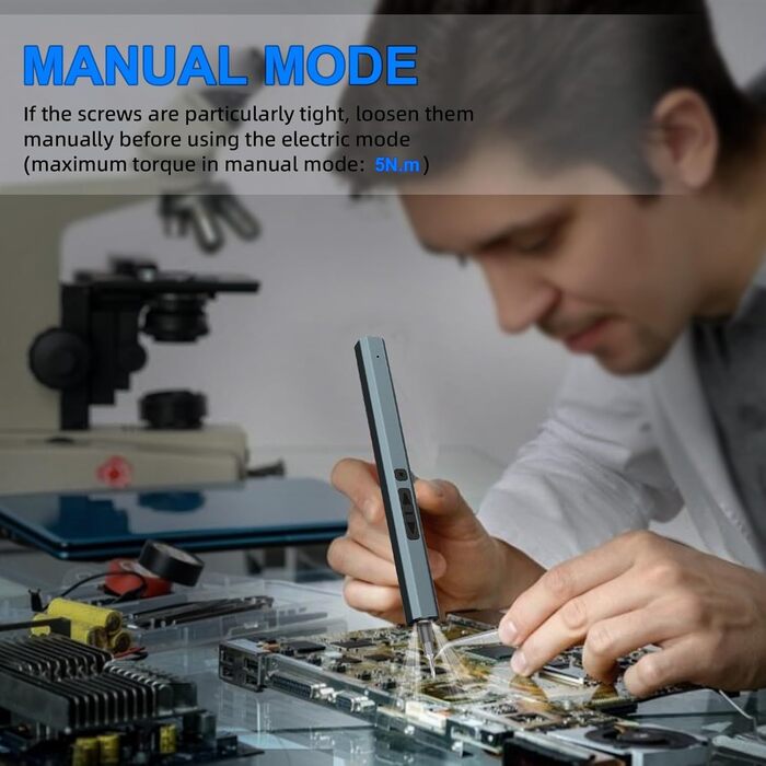 Dinow 30 в 1 Електричний набір викруток, акумуляторний, з LED-підсвічуванням, 2 швидкості, регулювання крутного моменту. Підходить для ремонту ноутбуків, окулярів, годинників, DIY-робіт