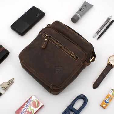 Чоловіча сумка через плече JOREY з натуральної шкіри - ідеальна для бізнесу, роботи та подорожей