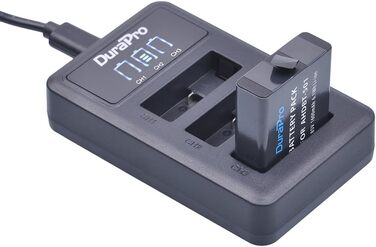 Акумулятор DuraPro 3 шт. 1600mAh для GoPro Hero 5/6/7 + Швидка зарядка LED 3 слоти USB Type-C