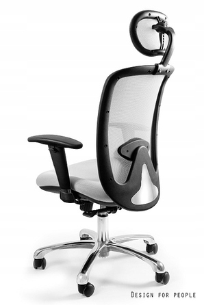 Офісне обертове крісло EXPANDER, біле, сітчасте