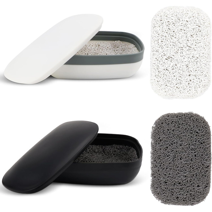 Водонепроникні мильниці для подорожей TUZHE (2 шт.) з ситом та мішечком для мила з сизалю - для дому та в дорогу