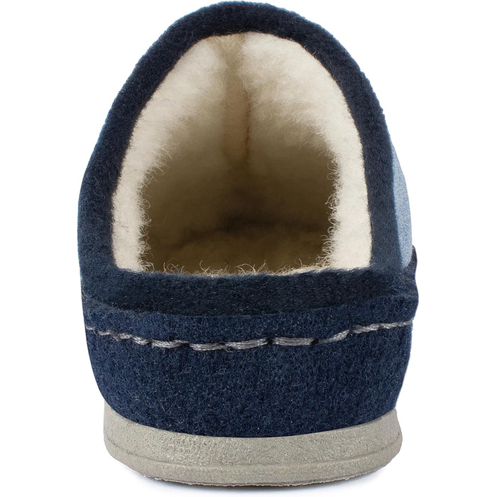 Шкарпетки-домашні жіночі Schawos Lisa з вовни з підкладкою, тепла, з супінатором, неслизька підошва (41 EU, Морський колір)