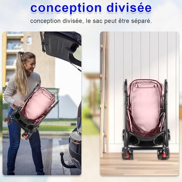 Візок для собак та котів OHMG, складний, до 20 кг, з гальмами, XXL-кошик, 3 вікна, тримач для напоїв, 50 x 70 x 95 см