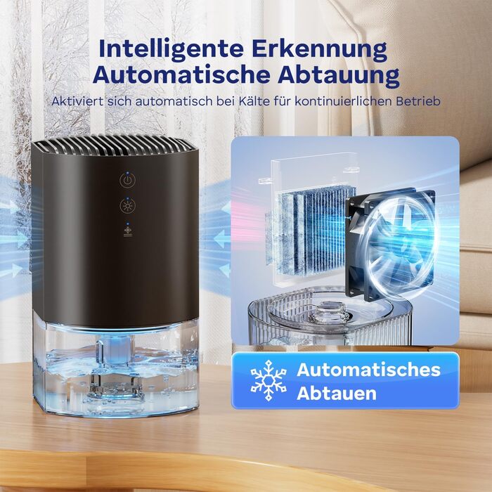Електричний осушувач повітря GOAMGE 990 мл з LED-підсвіткою для дому, авто, спальні, шафи, ванної кімнати