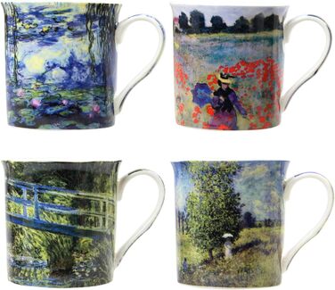 Lesser & Pavey, Porcelain, Monet Mugs, Multicolor, Set of 4