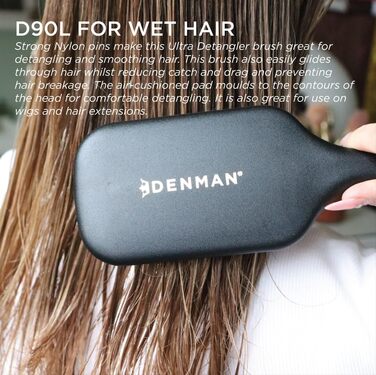 Щітка для волосся Denman D90L Tangle Tamer Ultra для довгих та густих волосся, чорна