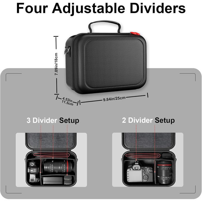 Чохол для камери ProCase для Canon EOS 2000D/250D/EOS R10/R7/Nikon/Sony/беззеркальних камер - чорний