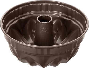 Dr. Oetker Gugelhupf 25 cm Baking Mold BACK-EDITION, round baking pan with leak-proof rim, Bundt pan with non-stick coating (Color: Brown), Quantity: 1 piece