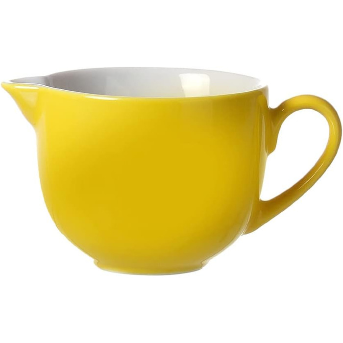 Ritzenhoff & Breker Milk & Sugar Set Doppio, Yellow, Milk Jug/Pourer 170 ml, Sugar Bowl ø 9 cm, made of porcelain, dishwasher safe