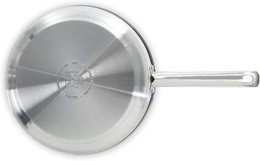 BK Cookware Сковорода Allround з нержавіючої сталі з керамічним антипригарним покриттям (28 см) з кришкою, індукційна, елегантний дизайн, скляна кришка, без PFAS, придатна для миття в посудомийній машині, 28 см