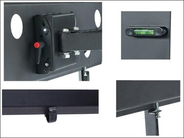 Кріплення для телевізора VESA NEG Profi Extender 5015 - поворотне, нахильне, висувне, для великих екранів (чорний)