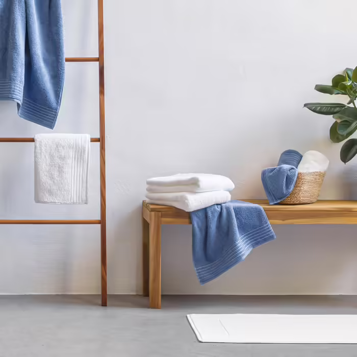 Möve Handtuchset New Classic 6-Piece Towel Set - 2x 30x50 cm + 2x 50x100 cm + 2x 67x140 cm, 100% Cotton, Snow