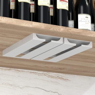 Тримачі для келихів вина TTBDDM (2 шт.), органайзер для келихів, пластикові тримачі для винних келихів для дому, бару, кухні, ресторану (білий)