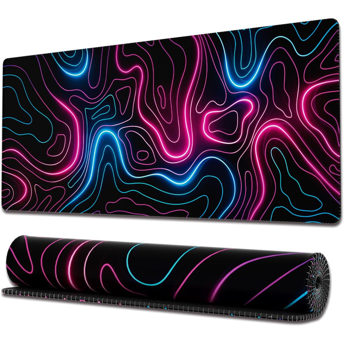 Ігрова мишка Pad Ovenbird з картою, великий XL, 80 x 30 см, чорний