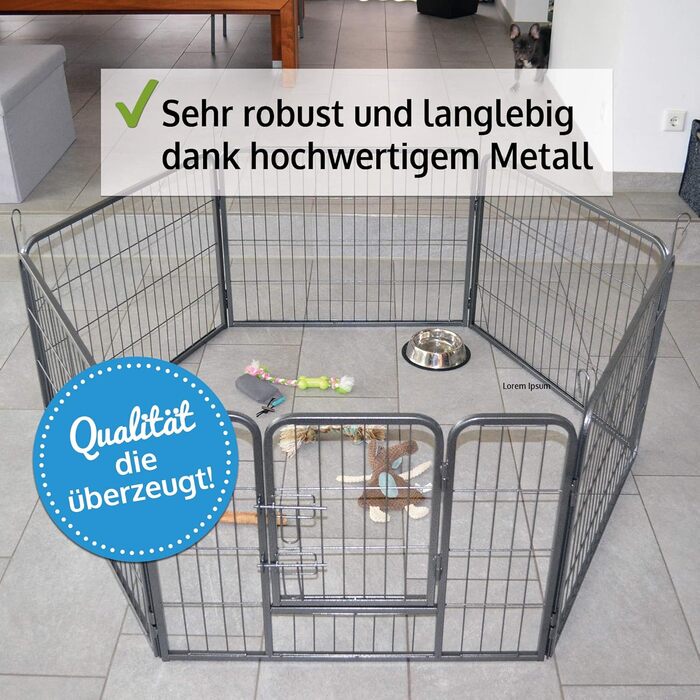 Zooprinz Freilaufgehege для собак: вольєр-загон, вольєр для цуценят та великих собак. Міцний, стабільний, для дому та вулиці. 4 моделі, 80 см.