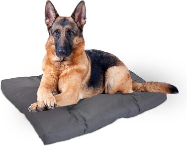 Крісло-ліжко для собак Relaxdays, 110 x 90 см, м'яке ліжко для великих собак, вологостійке, миється, сіре