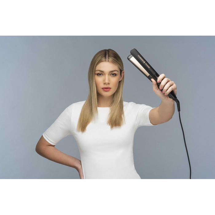 Випрямляч для волосся Remington Proluxe S9150B: широкі керамічні пластини, технологія OPTIheat, цифровий дисплей