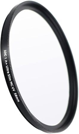Фільтр JJC UV, 49 мм, ультратонкий, багатошарове покриття, захист від UV-променів, об'єктив для Canon Sony DSLR з різьбою 49 мм (Срібний)
