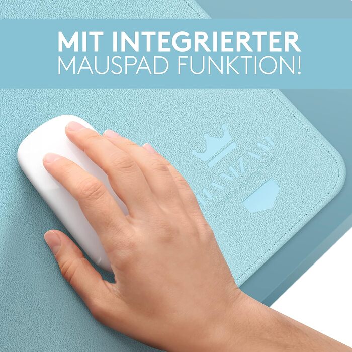 Підкладка для столу HAMZAM з PU шкіри, 90x40 см - преміум якість, з інтегрованим мишкою, для офісу та дому