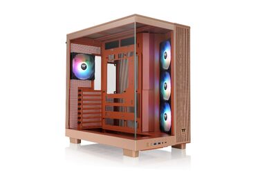 Корпус для ПК Thermaltake View 380 XL TG ARGB, Gravel Sand: Mid Tower, загартоване скло 4 мм, підтримка E-ATX та XL-материнських плат, USB-C, підтримка радіатора 360 мм, High-Airflow