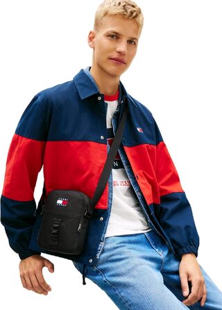 Чоловіча сумка-месенджер Tommy Jeans Crossbody Bag з широким ременем, чорна