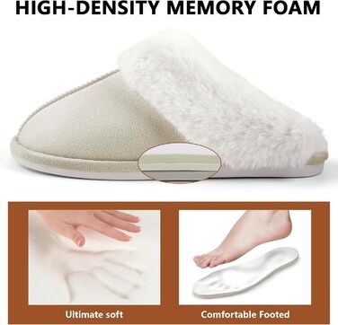 Тапочки домашні жіночі чоловічі зимові теплі зручні з плюшу, м'які, пухнасті, неслизькі, для дому та вулиці, 38/39 EU, бежеві