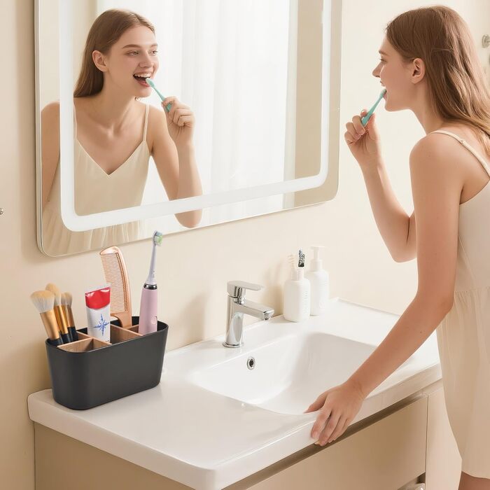 Організатор для ванної кімнати Schwarz 5-секційний з тримачем для зубних щіток