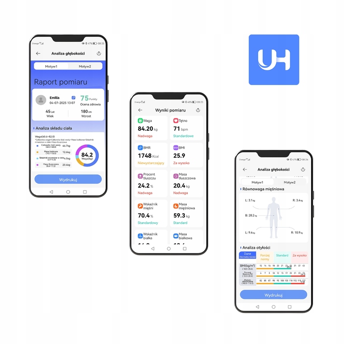 Розумні ваги для ванної кімнати Webber PRO+ Siena PS636C з WiFi