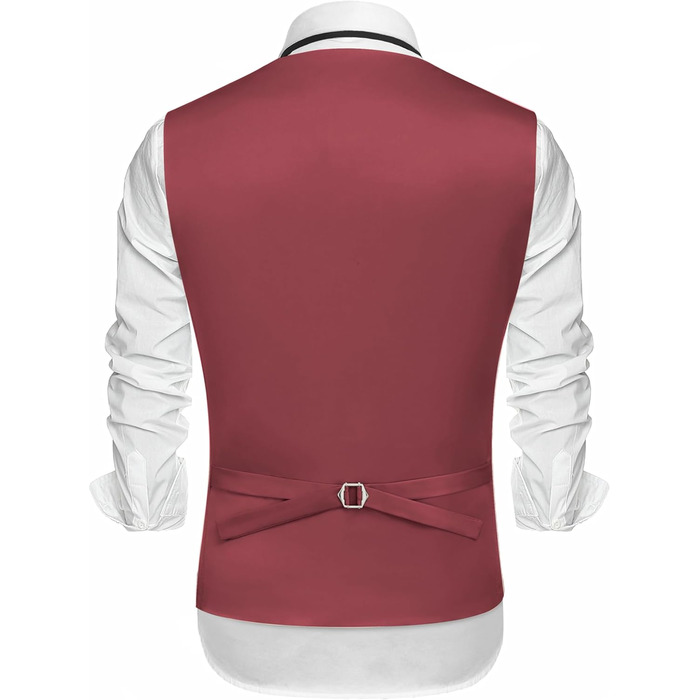 Жилет чоловічий COOFANDY, підходить для піджака, стильний, колір лосось (XXL, Червоний/Подорож, однотонний (Getaway Solids))