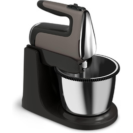 Міксер ручний Tefal Powermix Silence HT654E38 з обертовою чашею 2,5 л, 600 Вт, чорний