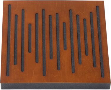 Акустична панель Bluetone Acoustic WaveFuser з натурального дерева (Тик), 50x50 см — звукопоглинаючі дерев'яні панелі для студії та дому