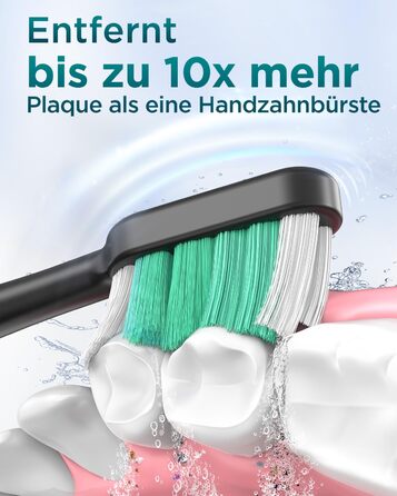 Електрична зубна щітка звукового типу для дорослих та дітей з 8 насадок та 5 режимами. 90 днів роботи від акумулятора, таймер 2 хвилини, чохол для подорожей