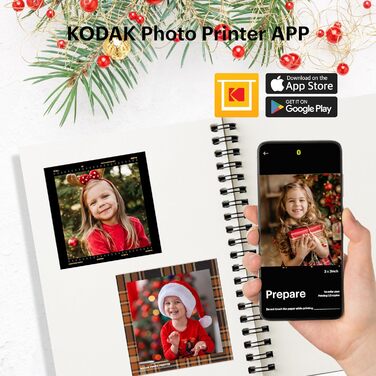 KODAK Mini 3 Retro: Портативний фотопринтер з друком 7,6x7,6 см + 68 аркушів