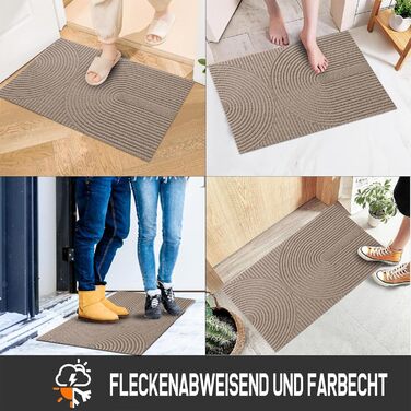 Килимок для дому та вулиці 43x76 см - неслизький, для збору бруду - миється - килимок для входу, порогу, саду (Коричневий)