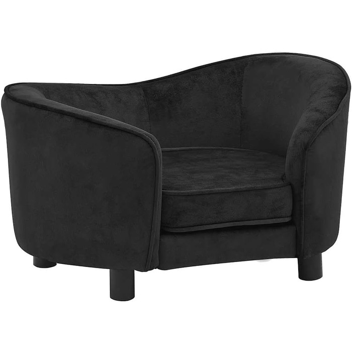 Софа для собак VidaXL, чорна, 69x49x40 см, м'яке ліжко для собак та котів