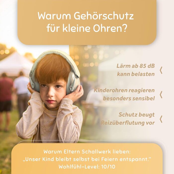 Schallwerk® Kapselgehörschutz Kiddies (Sandy Beige) - Навушники для захисту вух для дітей, Schallwerk®