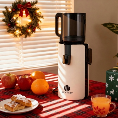 Шнекова соковижималка Ventray max 120, 250 Вт, 1.2 л, BPA-free, колір: слонова кістка
