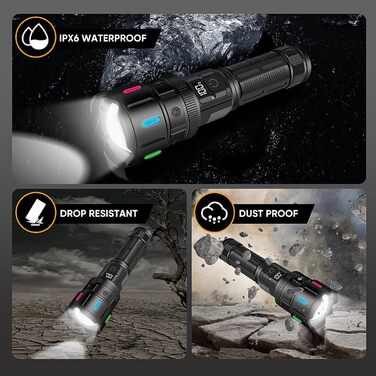 Ліхтар LED Windfire 20W, 990000 люмен, тактичний, водонепроникний, 5 режимів, для кемпінгу та активного відпочинку