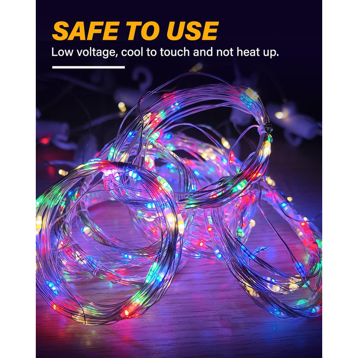 Ламповий фонтан 3x3м, 300 LED, USB, 8 режимів, пульт, IP65, для декору, свята, вечірки, тепле світло, мідний дріт