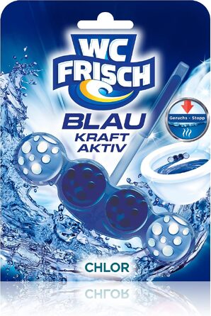 Очищувач для унітазу WC Frisch Kraft Aktiv з хлором, блокувальник запаху та освіжувач (набір 10 шт)