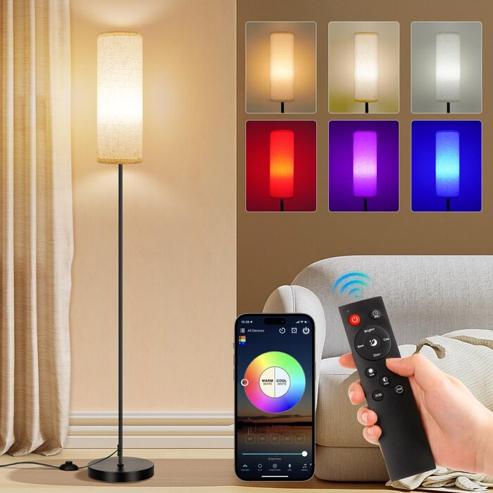 Світлодіодна настільна лампа FRIDEKO RGB з димером та пультом ДУ для вітальні, офісу, спальні - чорна база