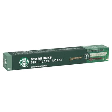 Капсули для кави Starbucks Pike Place Roast сумісна з Nespresso, середнього обсмаження, капсули 100 шт. (10 г)
