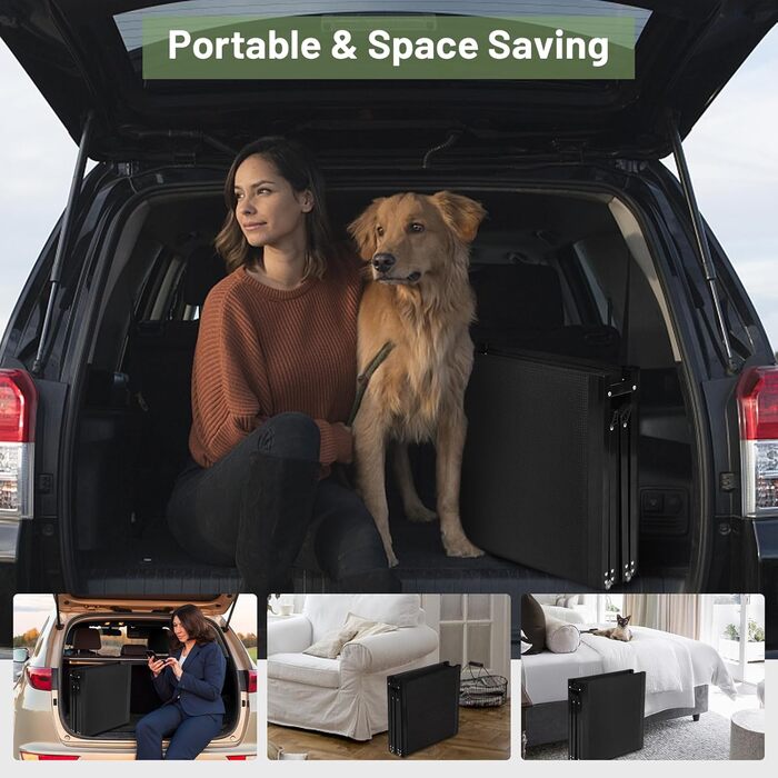 IKIMI Voistino - широка та довга рампочка для собак та котів (180x50 см), портативна, складна, для авто, вантажівок, SUV