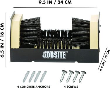 JobSite The Original Boot Scrubber - The Original All-in-1 All-Weather Boot, Shoe Cleaning, Polishing, and Scrub Brush