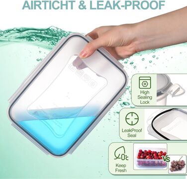50 контейнерів для зберігання продуктів | Герметичні, BPA-free, для Meal Prep | Можливе використання в морозилці та мікрохвильовці